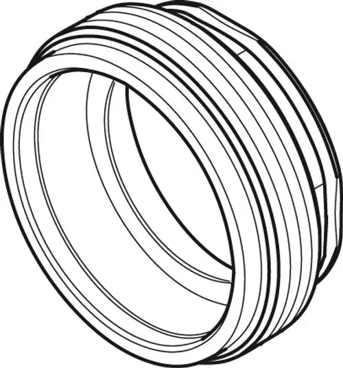 Gewindering von Ideal Standard, dargestellt in schematischer Form mit mehreren Gewindegängen. Das Produkt zeigt eine zylindrische Form.